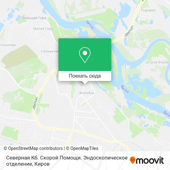 Карта Северная Кб. Скорой Помощи. Эндоскопическое отделение