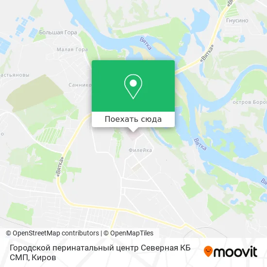 Карта Городской перинатальный центр Северная КБ СМП