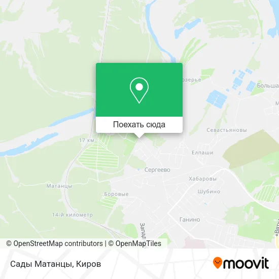 Карта Сады Матанцы
