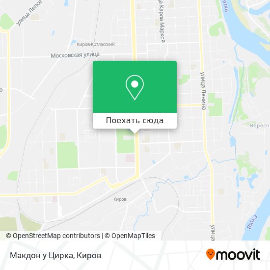 Карта Макдон у Цирка