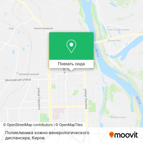 Карта Поликлиника кожно-венерологического диспансера
