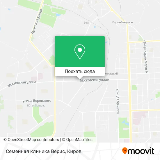 Карта Семейная клиника  Верис