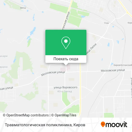 Карта Травматологическая поликлиника