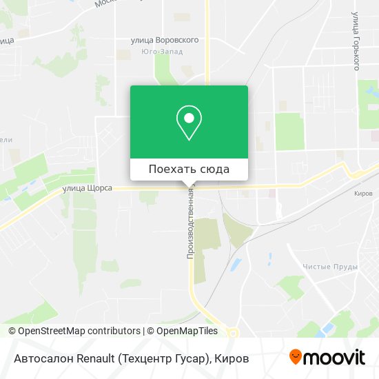 Карта Автосалон Renault (Техцентр Гусар)