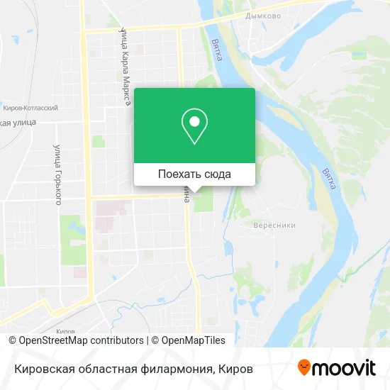 Карта Кировская областная филармония