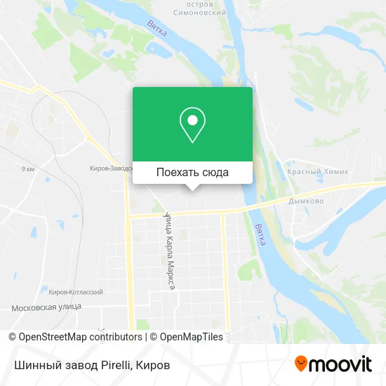 Карта Шинный завод Pirelli