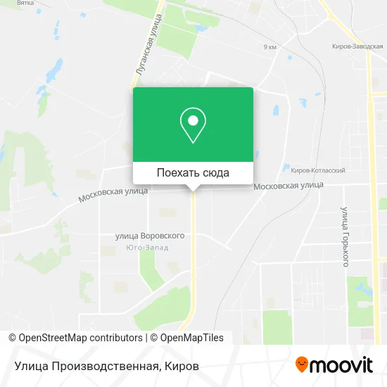 Карта Улица Производственная
