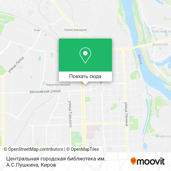 Карта Центральная городская библиотека им. А.С.Пушкина