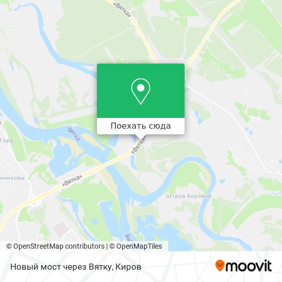 Карта Новый мост через Вятку