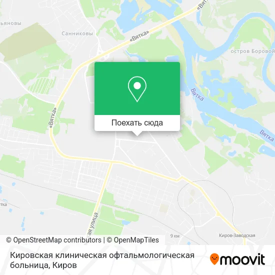 Карта Кировская клиническая офтальмологическая больница