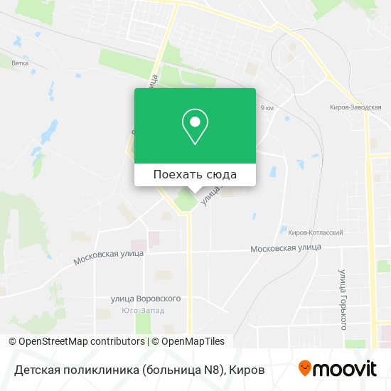 Карта Детская поликлиника (больница N8)