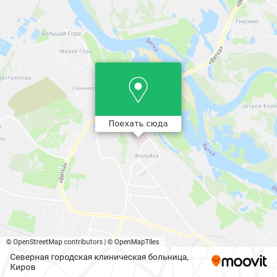 Карта Северная городская клиническая больница