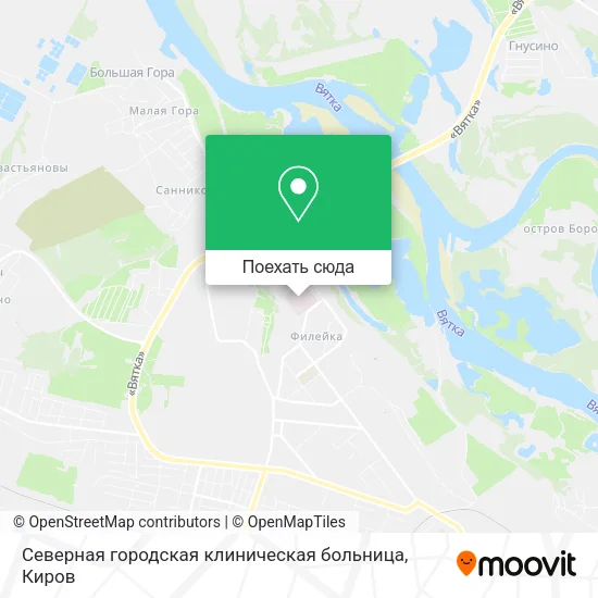 Карта Северная городская клиническая больница