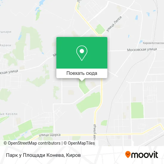 Карта Парк у Площади Конева