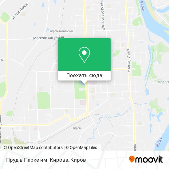 Карта Пруд в Парке им. Кирова