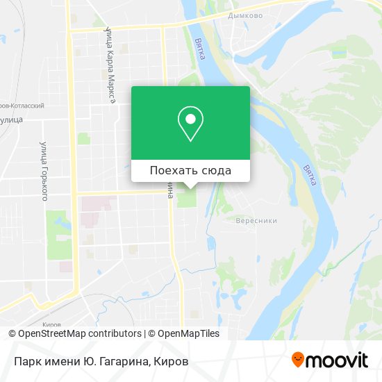 Карта Парк имени Ю. Гагарина