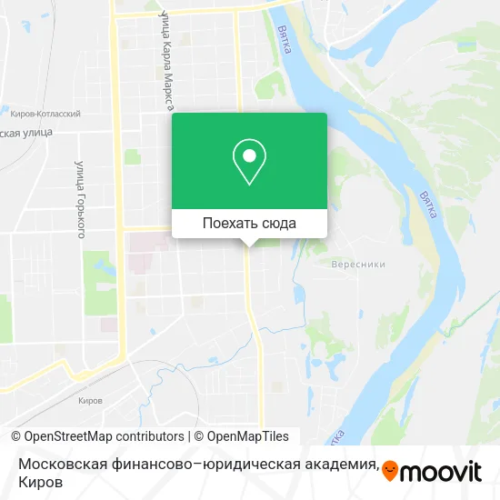 Карта Московская финансово–юридическая академия