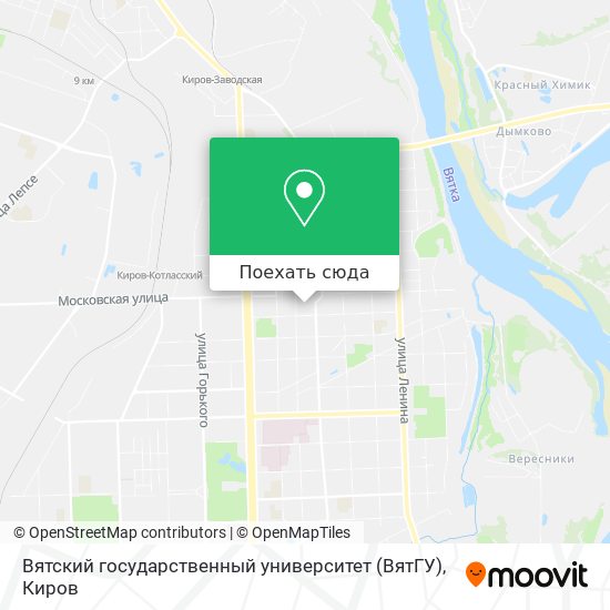 Карта Вятский государственный университет (ВятГУ)