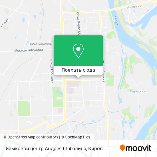 Карта Языковой центр Андрея Шабалина