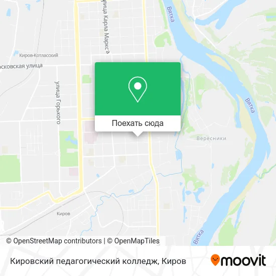 Карта Кировский педагогический колледж