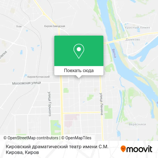 Карта Кировский драматический театр имени С.М. Кирова