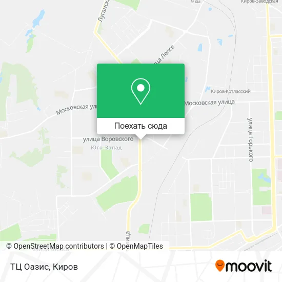 Карта ТЦ  Оазис