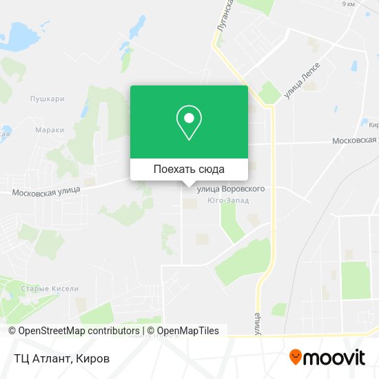 Карта ТЦ  Aтлант
