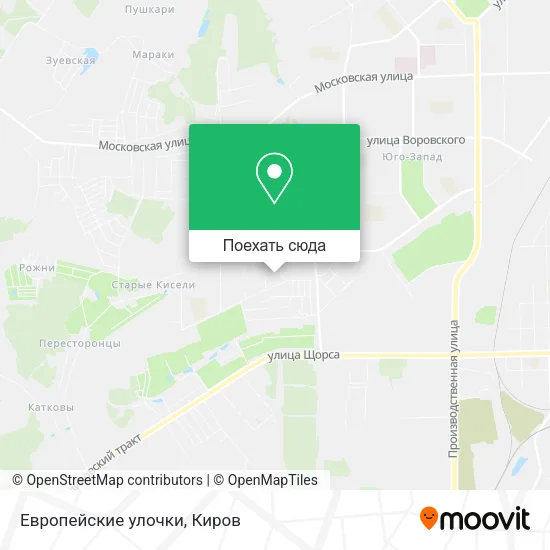 Карта Европейские улочки