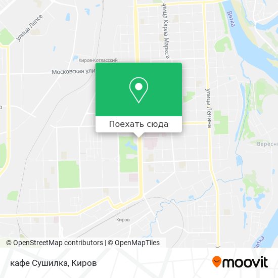 Карта кафе  Сушилка