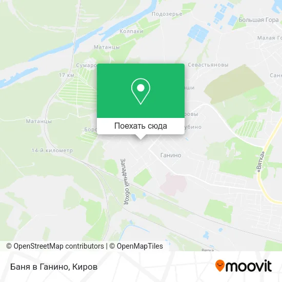 Карта Баня в Ганино