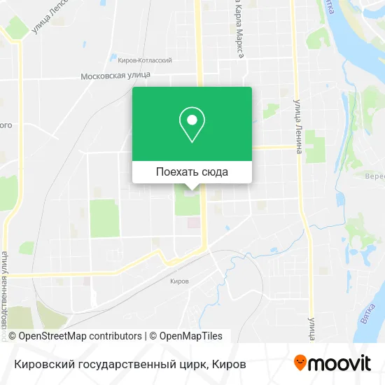 Карта Кировский государственный цирк