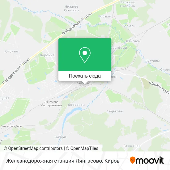 Карта Железнодорожная станция Лянгасово