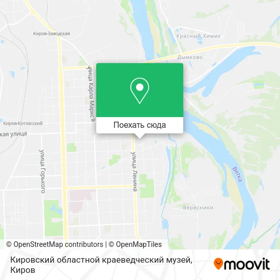 Карта Кировский областной краеведческий музей
