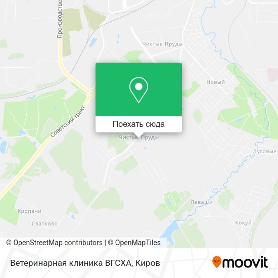 Карта Ветеринарная клиника ВГСХА