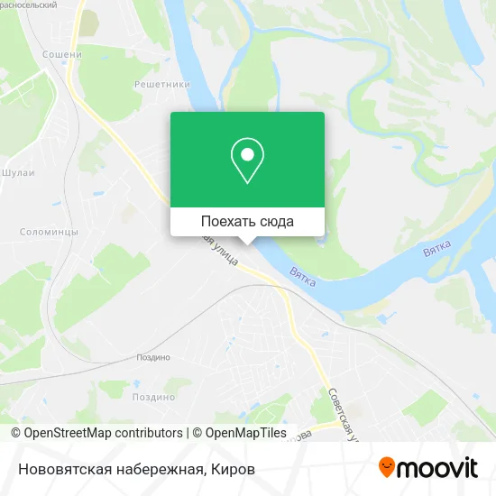 Карта Нововятская набережная