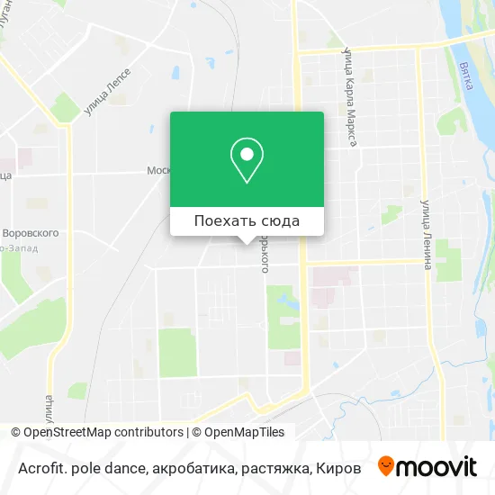Карта Acrofit. pole dance, акробатика, растяжка