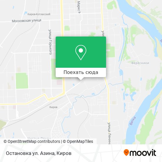 Карта Остановка  ул. Азина