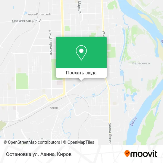 Карта Остановка  ул. Азина