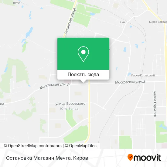 Карта Остановка Магазин  Мечта