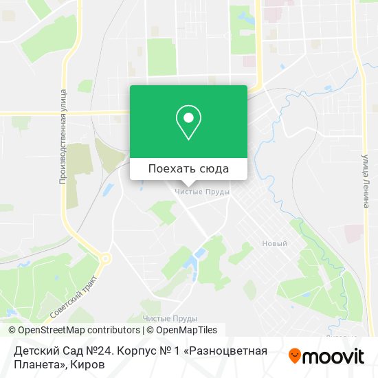 Карта Детский Сад №24. Корпус № 1 «Разноцветная Планета»