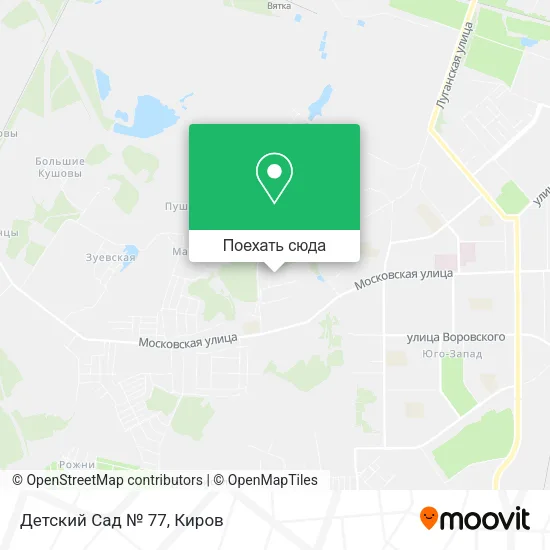 Карта Детский Сад № 77