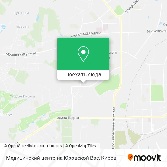 Карта Медицинский центр на Юровской Вэс