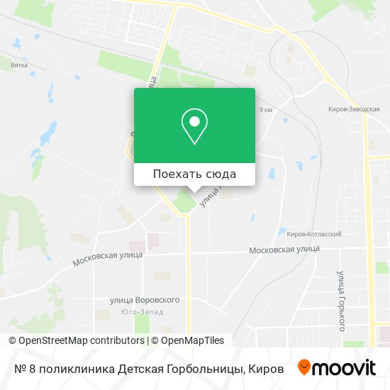 Карта № 8 поликлиника Детская Горбольницы