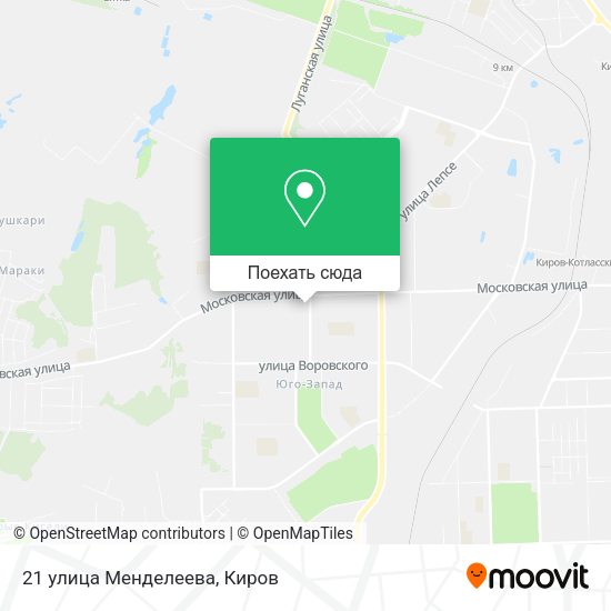 Карта 21 улица Менделеева