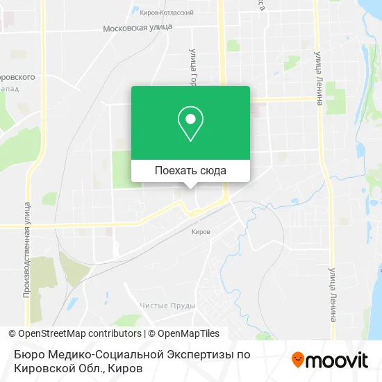 Карта Бюро Медико-Социальной Экспертизы по Кировской Обл.
