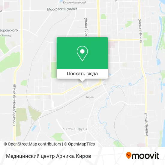 Карта Медицинский центр Арника