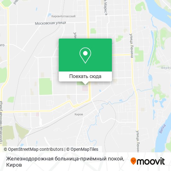 Карта Железнодорожная больница-приёмный покой