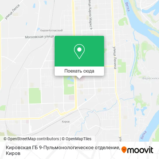 Карта Кировская ГБ 9-Пульмонологическое отделение