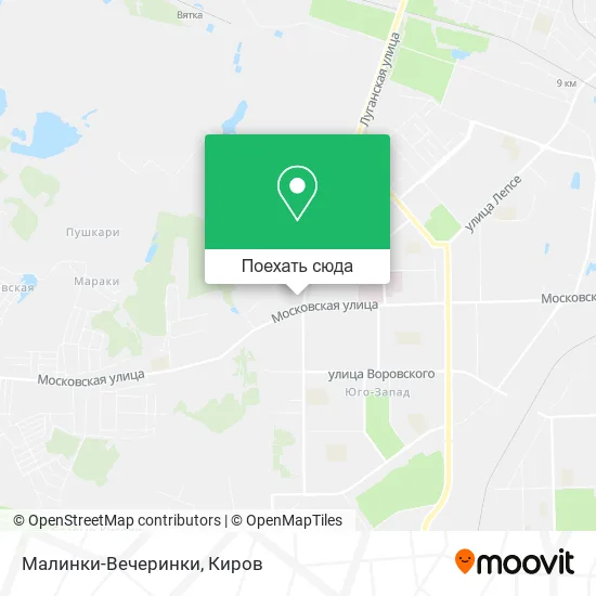 Карта Малинки-Вечеринки