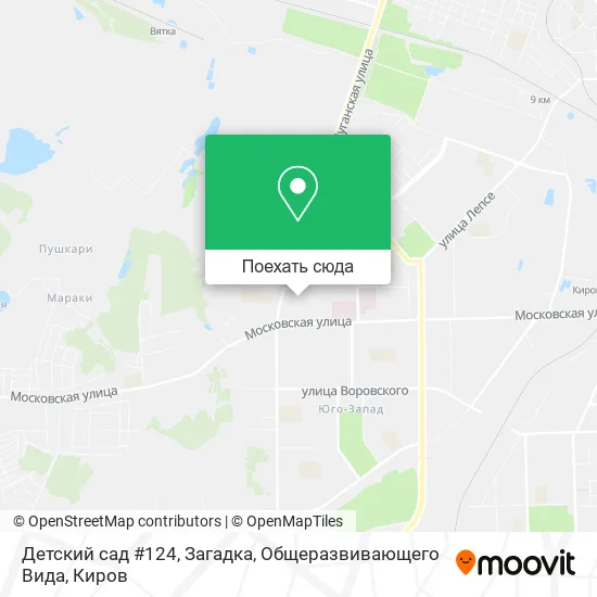 Карта Детский сад #124, Загадка, Общеразвивающего Вида